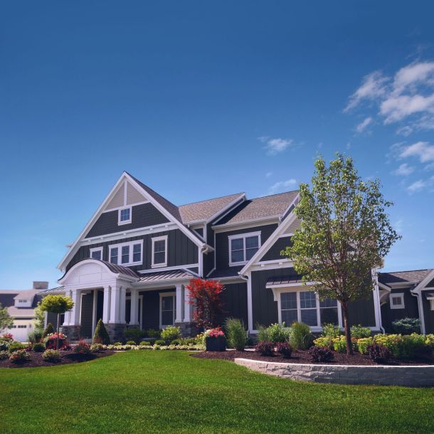 Home from front yard view | James Hardie Siding Paoli | Kenny Construction Group